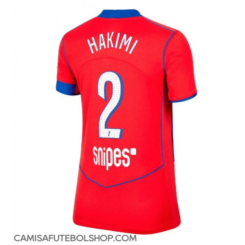Camisa de time de futebol Paris Saint-Germain Achraf Hakimi #2 Replicas 3º Equipamento Feminina 2025-26 Manga Curta